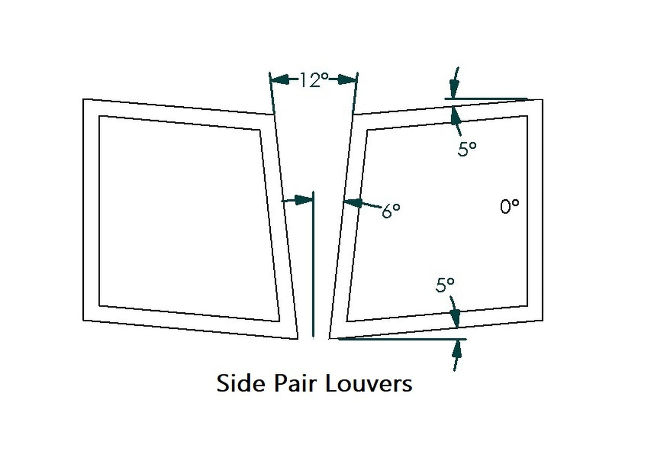 BMW E36 92-99, Side Hood Louvers Pair