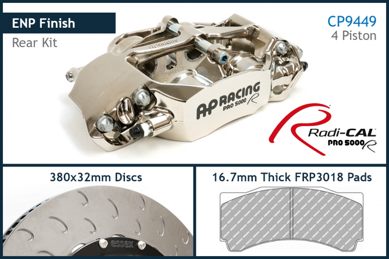 AP Racing by Essex Radi-CAL ENP Competition Brake Kit (Rear CP9449/380mm)- Porsche 991 GT3/3RS/2RS