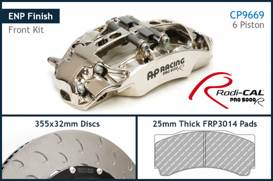 AP Racing by Essex Radi-CAL ENP Competition Brake Kit (Front CP9669/355mm)- Porsche 997.1 Base & 986/987 Boxster & Cayman